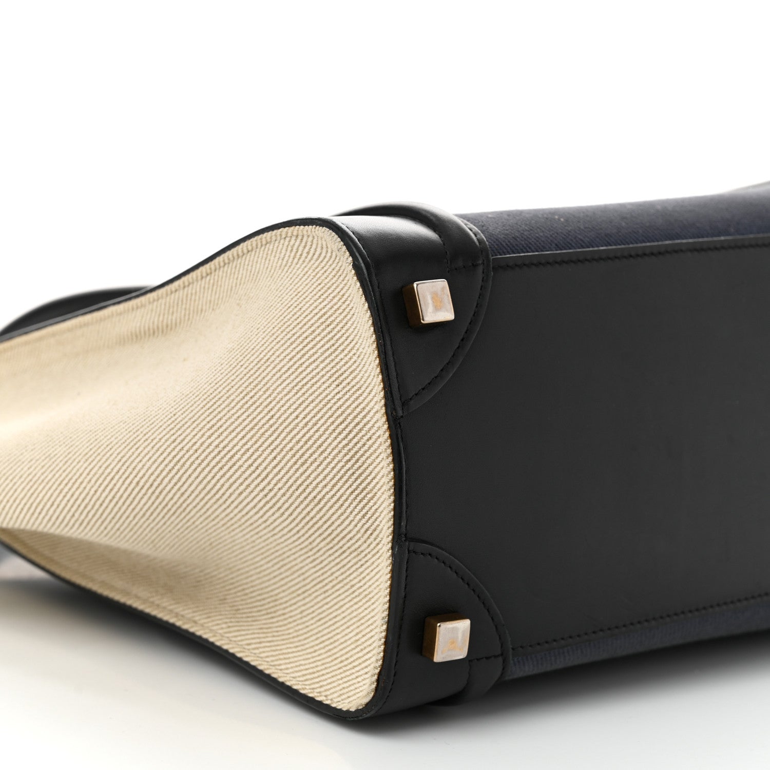 Celine Canvas Smooth Calfskin Micro Tri-Color Luggage Navy Blue 9 of 13