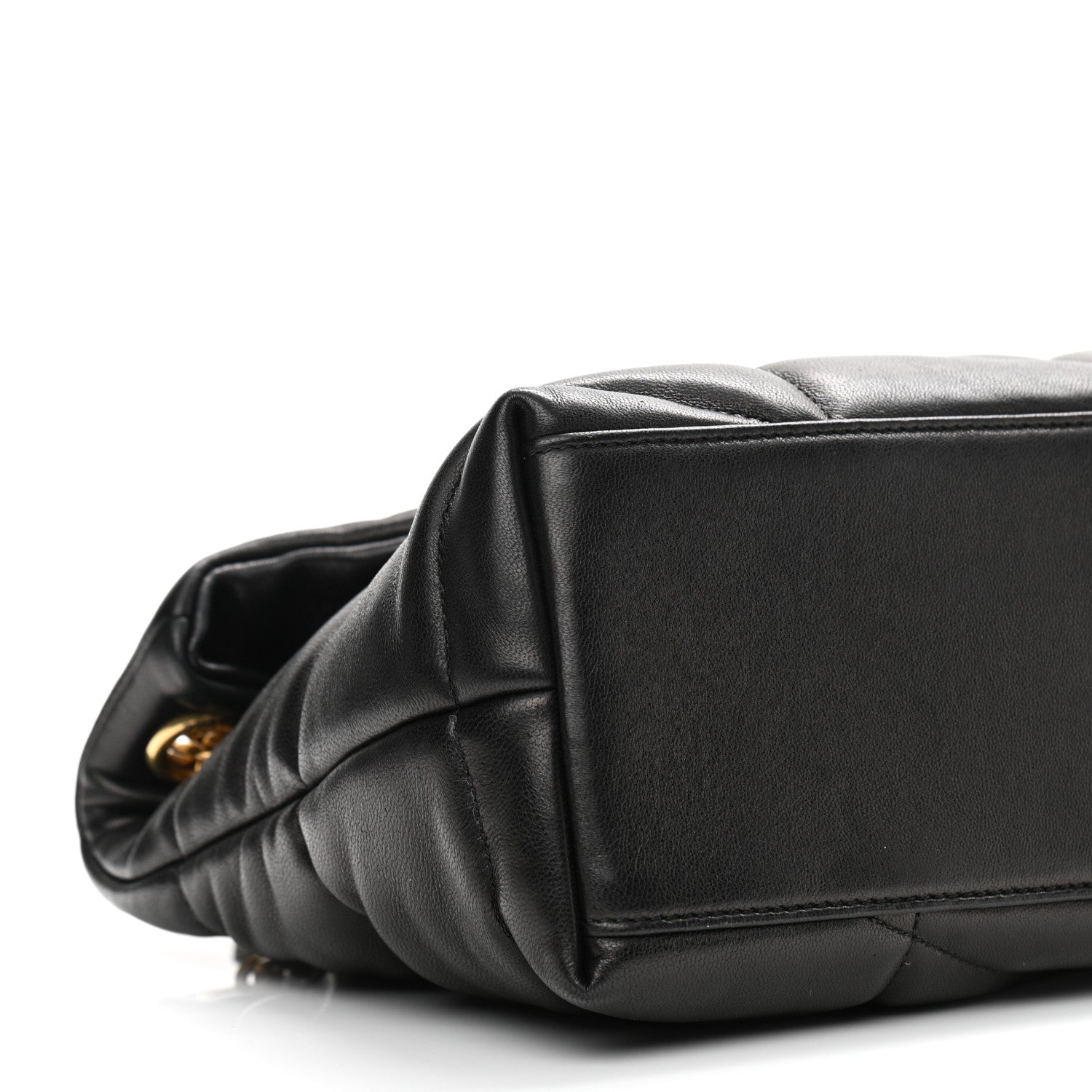 Saint Laurent Lambskin Quilted Small Loulou Puffer Monogram Chain Satchel Black 10 of 11