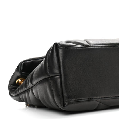 Saint Laurent Lambskin Quilted Small Loulou Puffer Monogram Chain Satchel Black 10 of 11