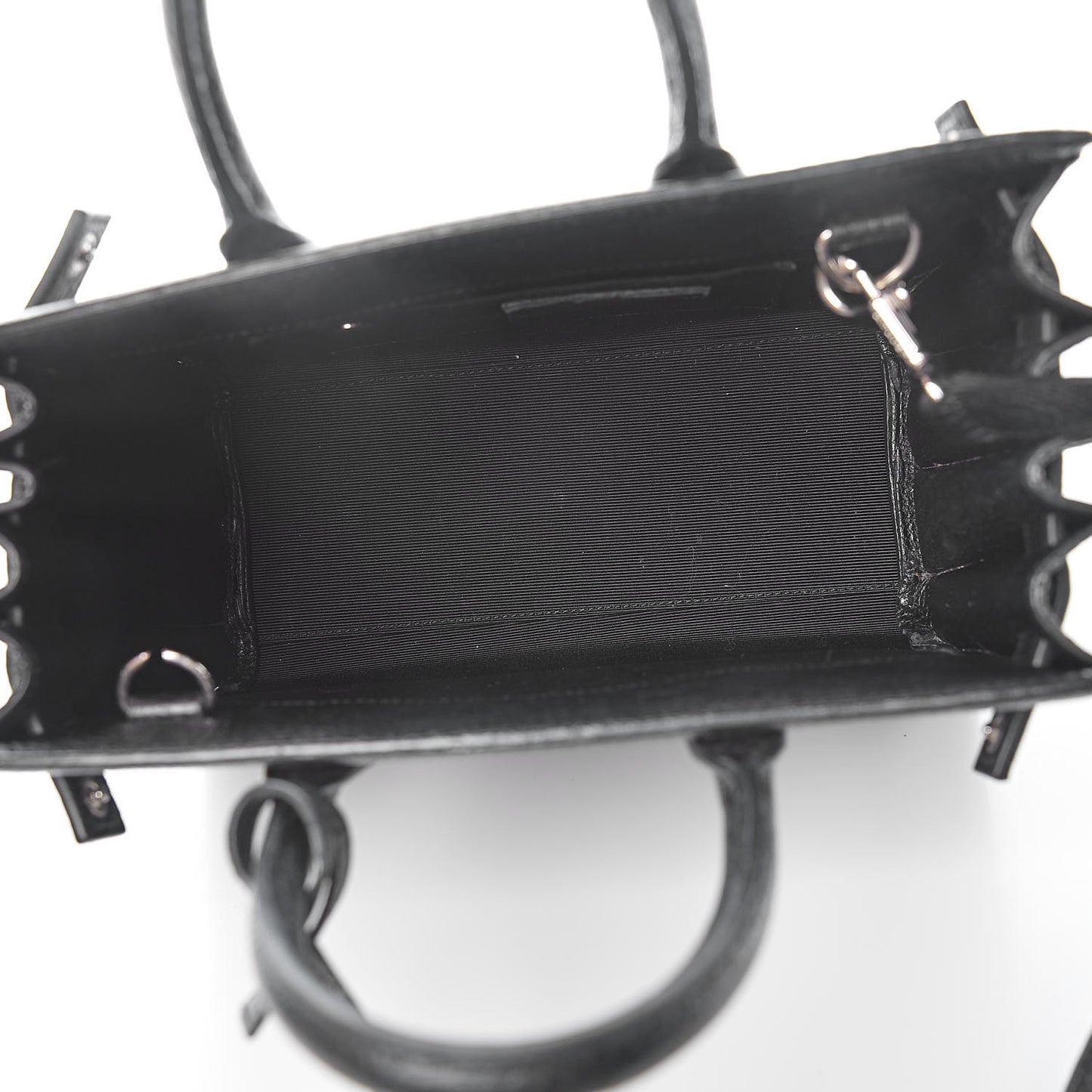 Grained Calfskin Nano Sac De Jour Black