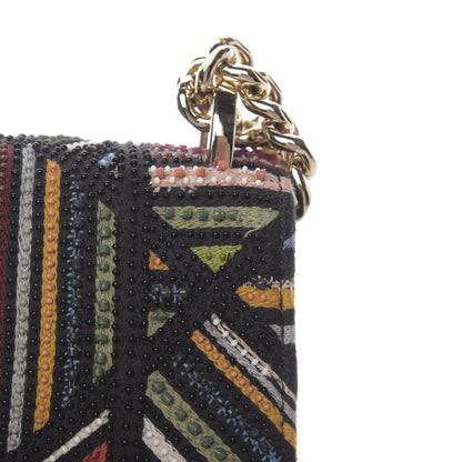 Christian Dior Embroidered Striped Medium Diorama Flap Bag Multicolor 10 of 16