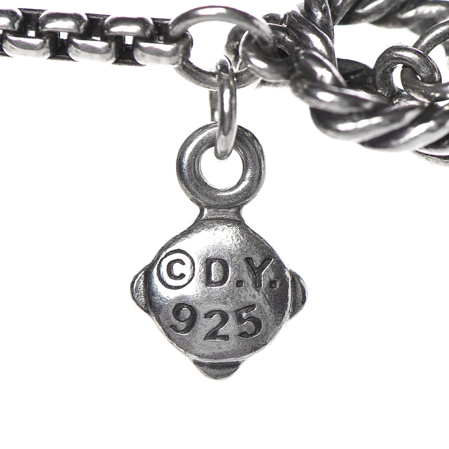 David Yurman Sterling Silver Pearl 7.5mm Bijoux Chain Necklace 4 of 4