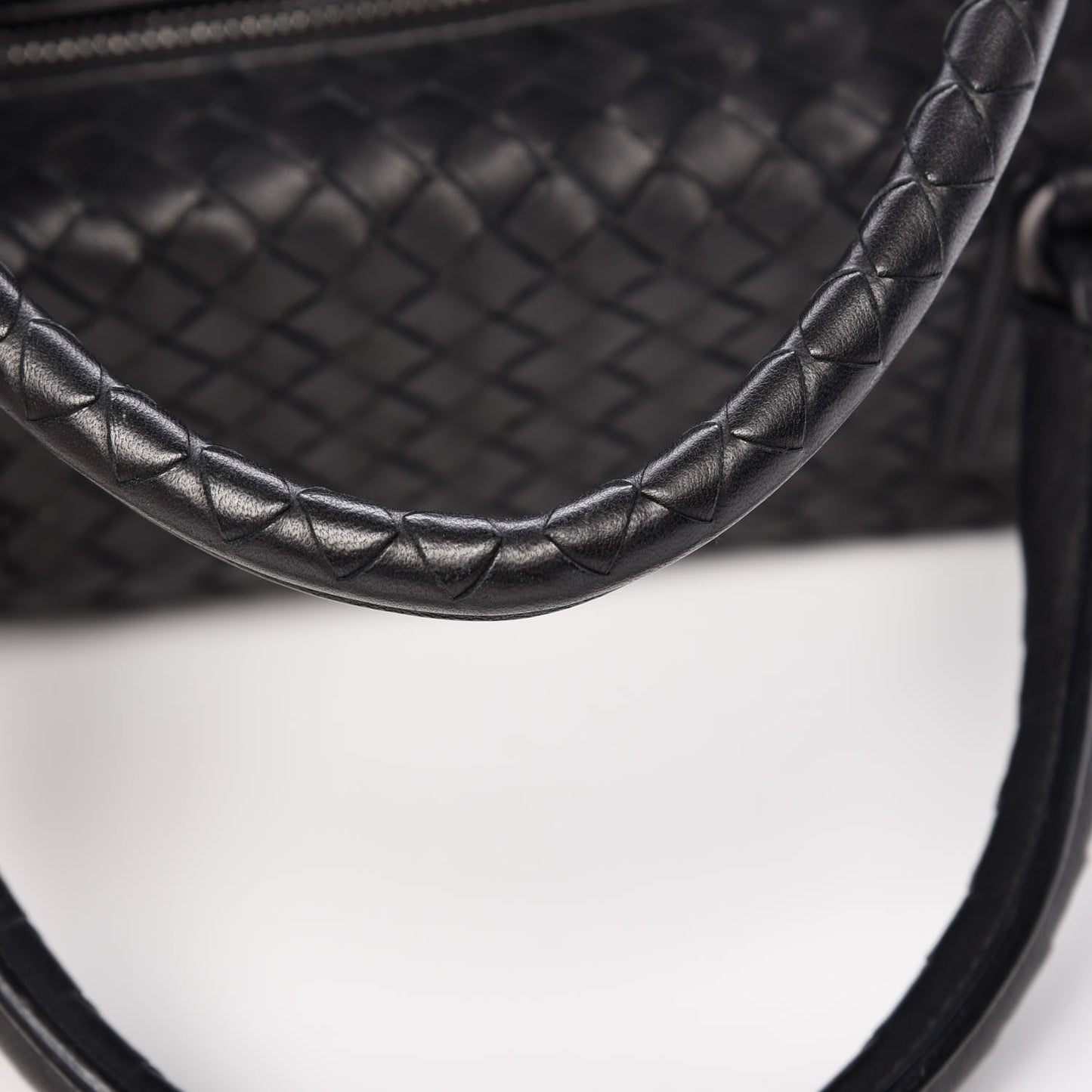 Nappa Intrecciato Maxi Convertible Tote Black