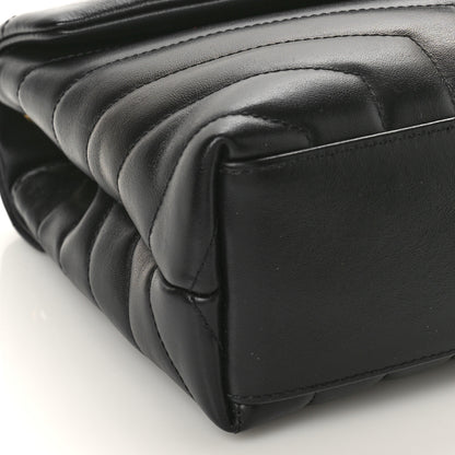 Saint Laurent Calfskin Y Quilted Monogram Small Loulou Chain Satchel Black 7 of 8