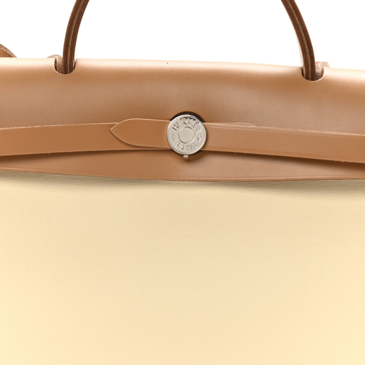 Hermes Vache Hunter Toile Officier Herbag Zip 31 PM Vanille Naturel Sable 9 of 11