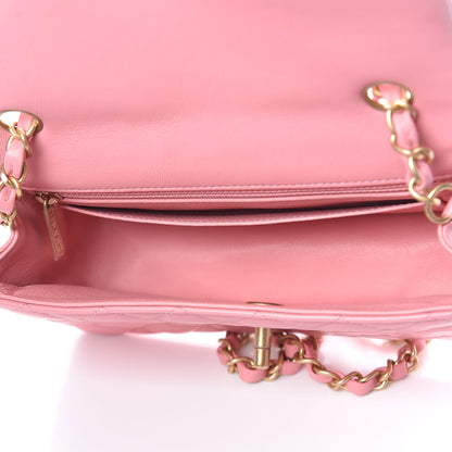 Chanel Lambskin Quilted Mini Rectangular Flap Pink 7 of 12