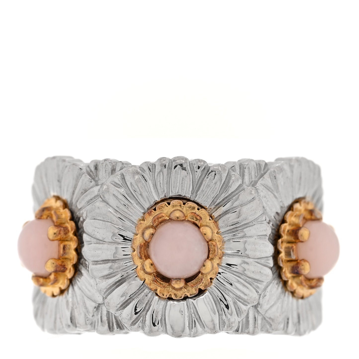 Sterling Silver Pink Opal Blossoms Color Eternelle Ring 50 5.25 Gold
