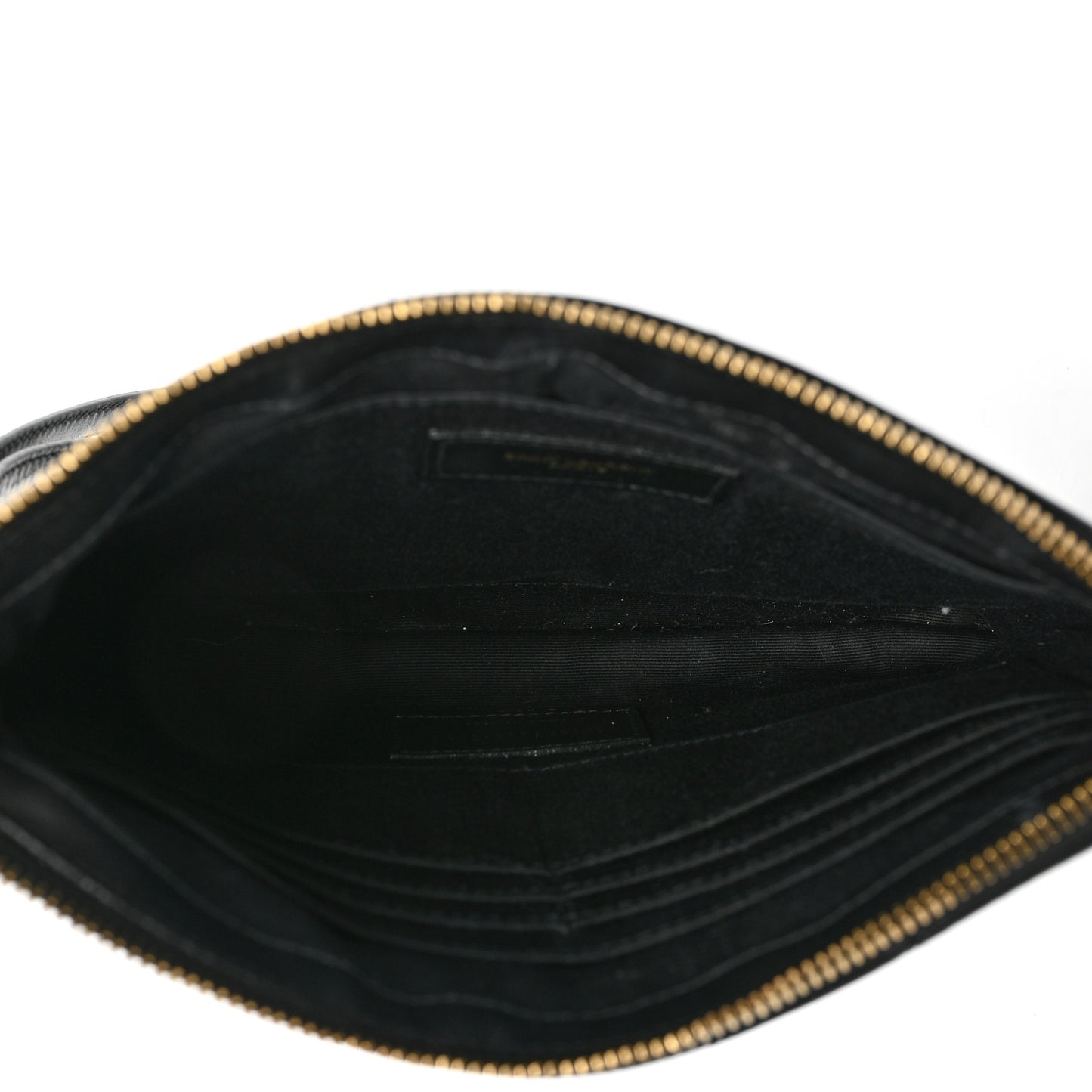 Calfskin Matelasse Chevron Monogram Tablet Pouch Black