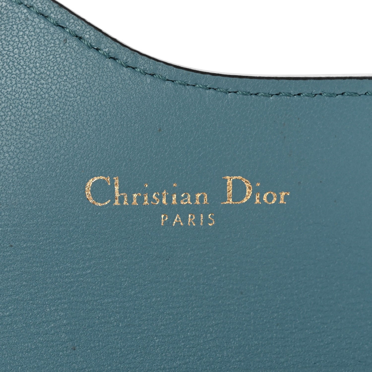 Christian Dior Goatskin Saddle Card Holder Azure Blue 6 of 8