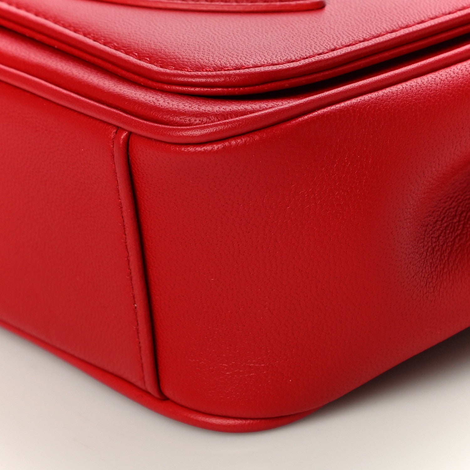 Chanel Lambskin CC Mania Flap Bag Red 9 of 9
