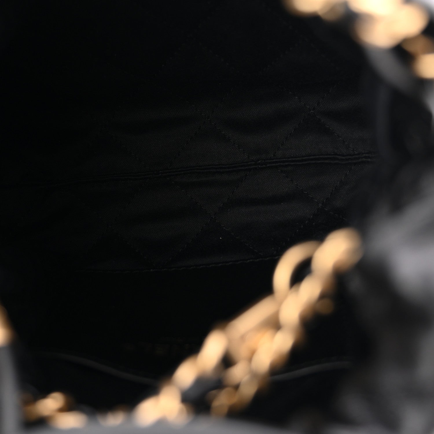 Chanel Shiny Crumpled Calfskin Quilted Pearl Mini Chanel 22 Black 6 of 12