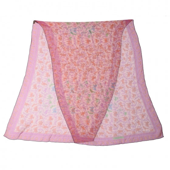 Silk Mousseline Chasse En Inde Scarf 140