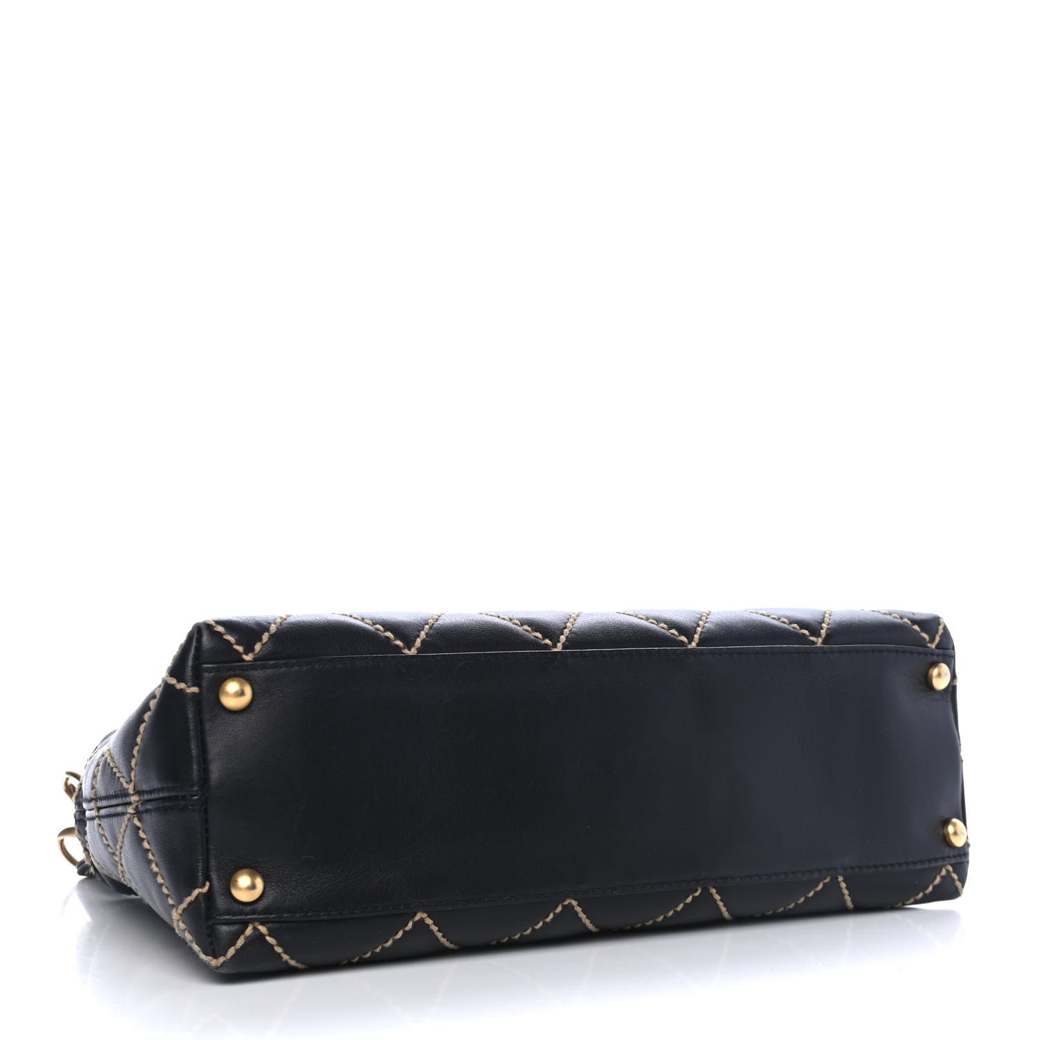 Chanel Calfskin Wild Stitch Hobo Black 3 of 4