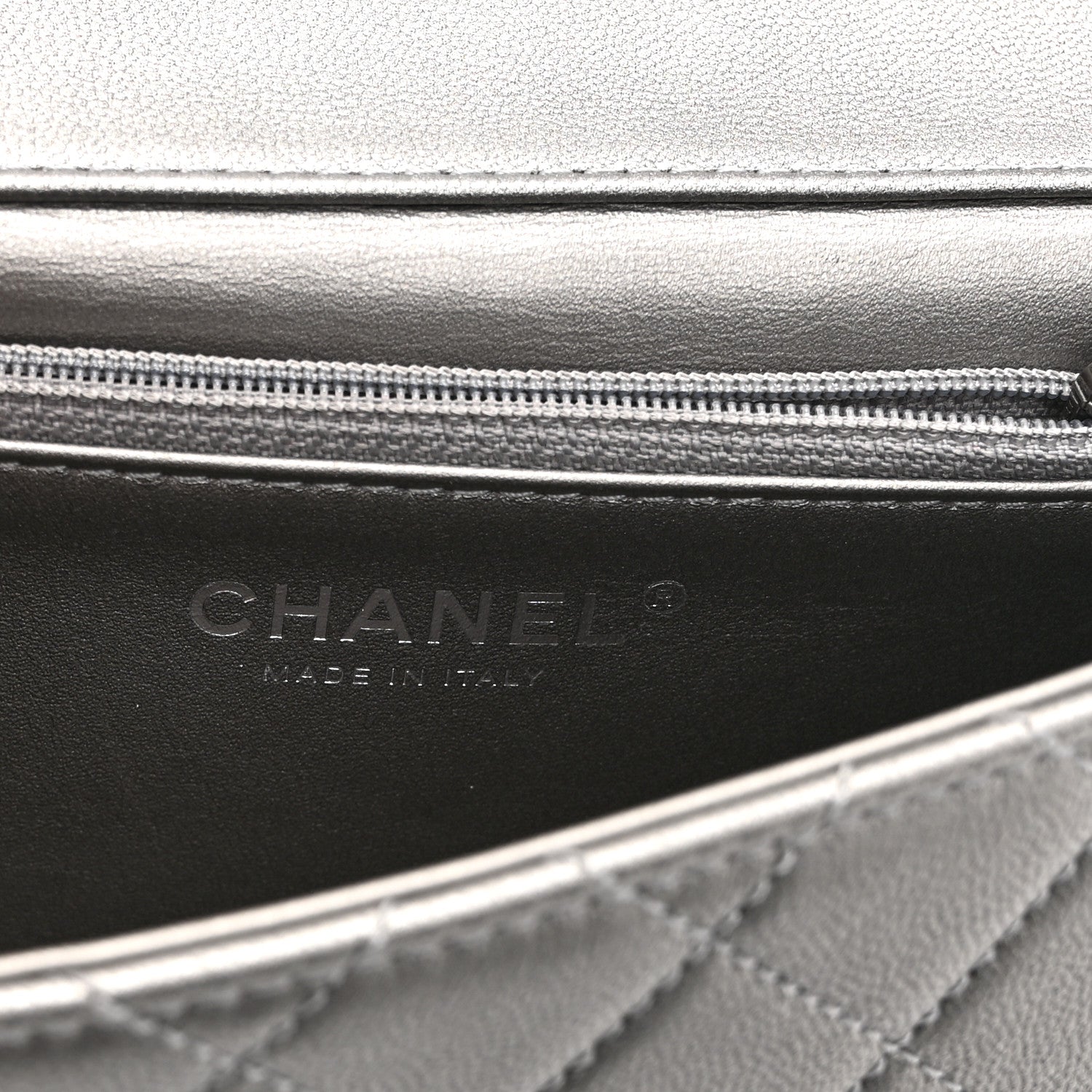Chanel Metallic Goatskin Quilted Small Chic Pearls Flap Silver 6 of 10
