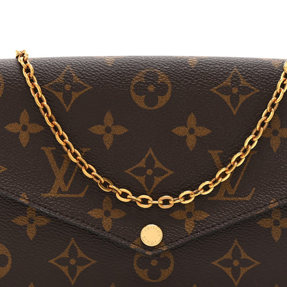 Louis Vuitton Monogram Pochette Felicie Chain Wallet Fuchsia 9 of 11