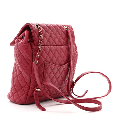 Chanel Lambskin Quilted Large Urban Spirit Backpack Red 3 of 12
