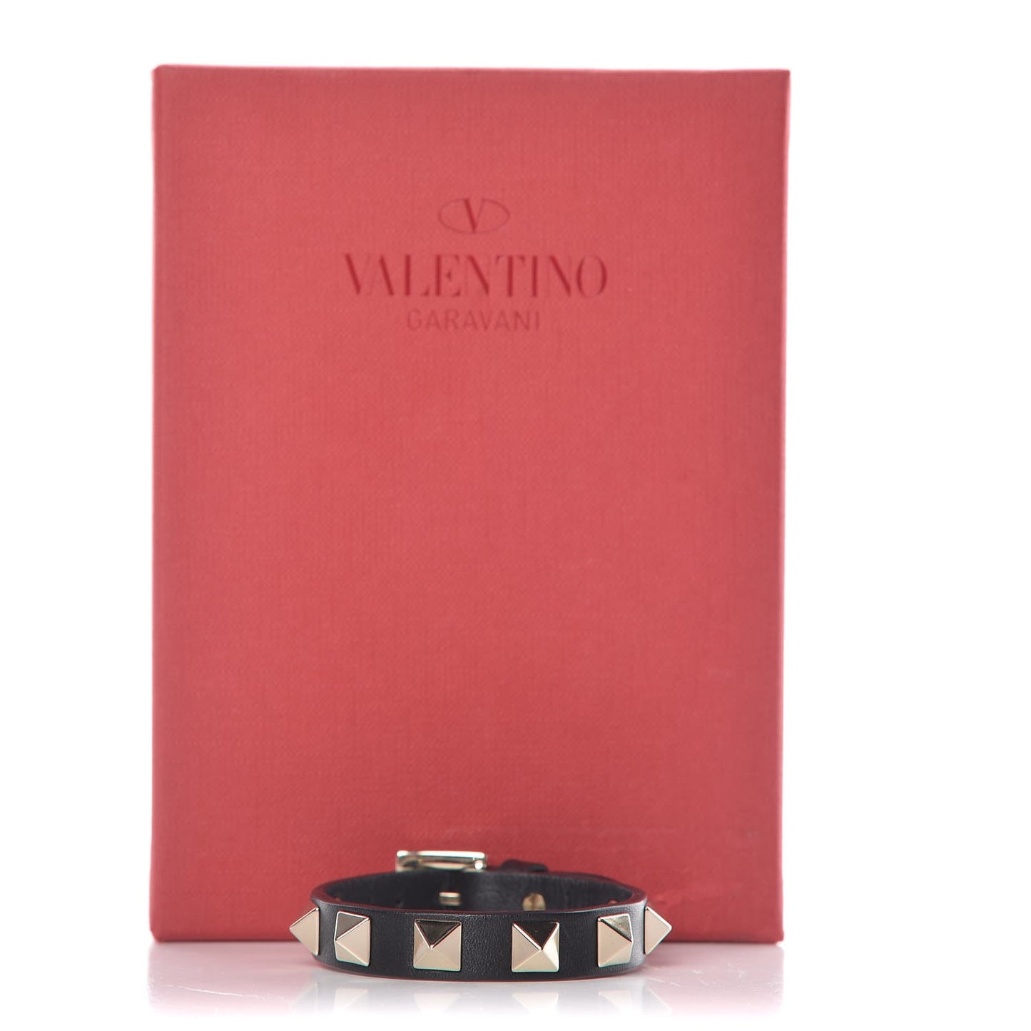 Vitello Rockstud Bracelet Black