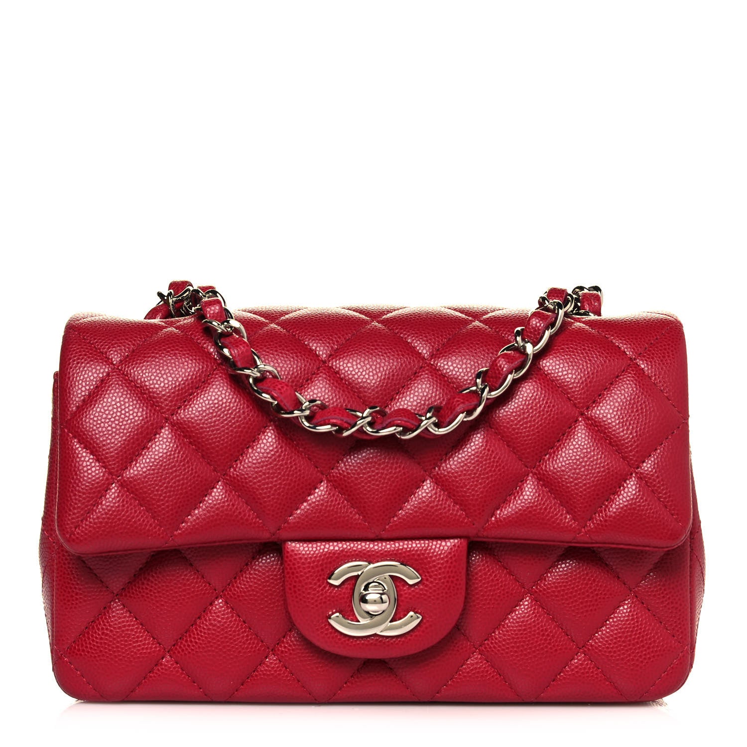 Chanel Caviar Quilted Mini Rectangular Flap Dark Pink 1 of 11