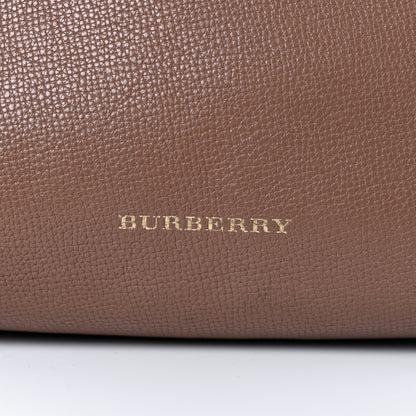 Burberry Grainy Calfskin House Check Small Canterbury Tote Tan 20 of 30