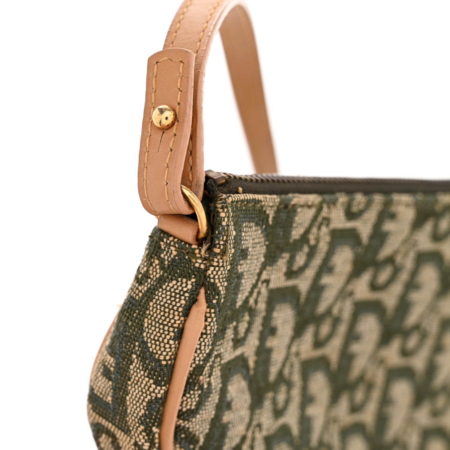 Christian Dior Monogram Mini Saddle Pochette Green 14 of 15