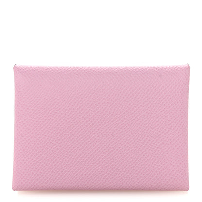 Hermes Epsom Calvi Duo Card Case Mauve Sylvestre 1 of 7