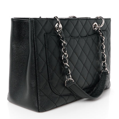 Chanel Caviar Quilted Grand Shopping Tote GST Black 3 of 10