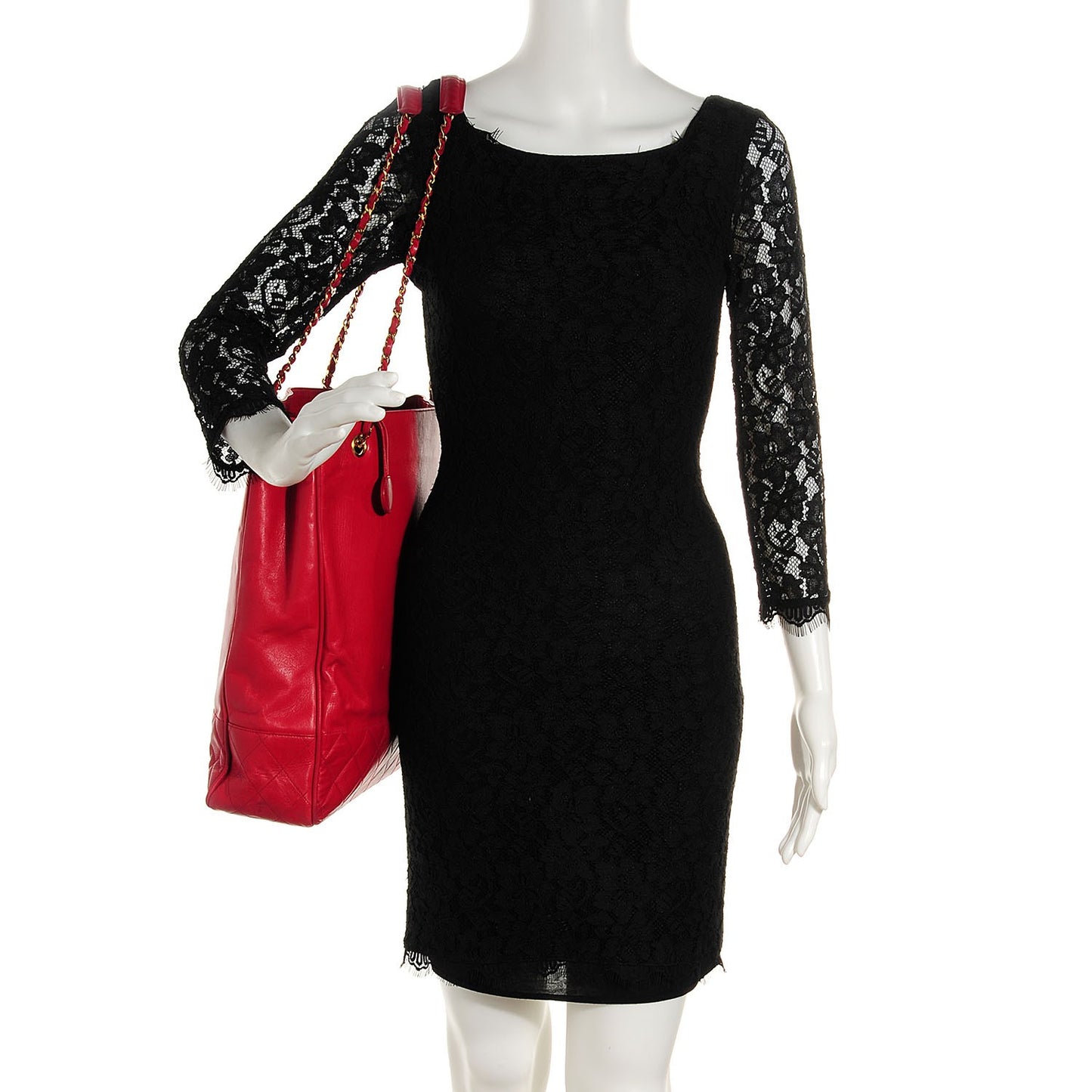 Lambskin Shoulder Bag Red