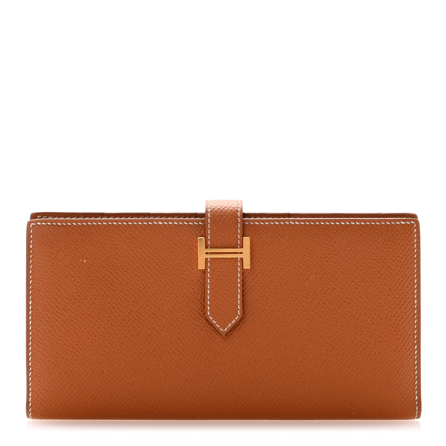 Hermes Epsom Bearn Gusset Wallet Gold 1 of 12