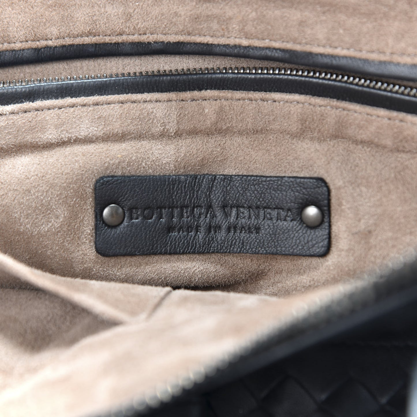 Nappa Intrecciato Shoulder Bag Black