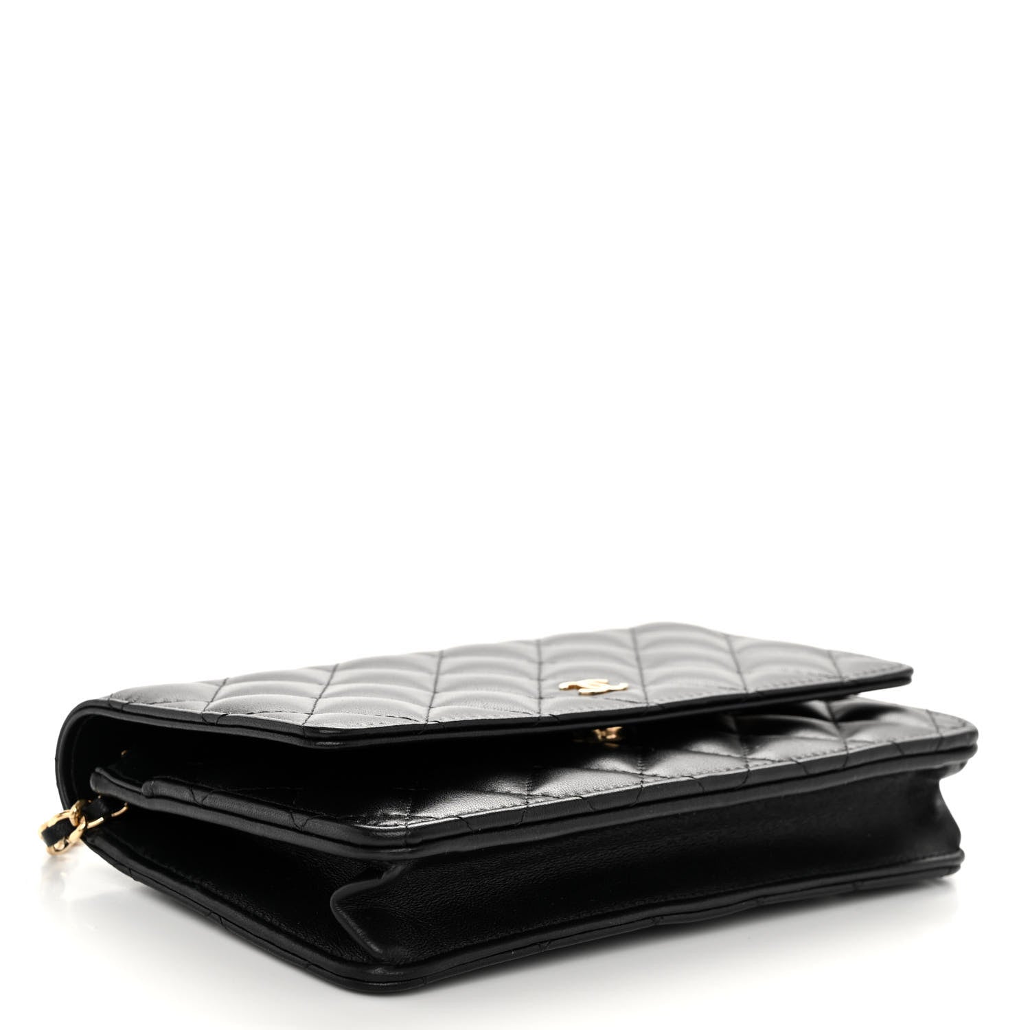 Chanel Lambskin Quilted Wallet On Chain WOC Black 4 of 12