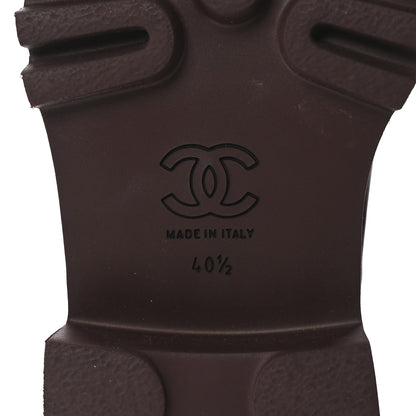 Chanel Calfskin Cap Toe CC Short Boots 40.5 Burgundy 7 of 9