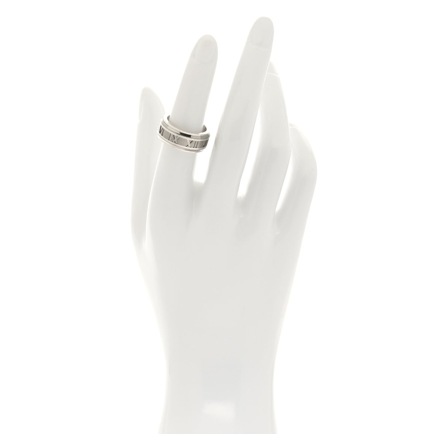 Sterling Silver Titanium Atlas Band Ring 53 6.25