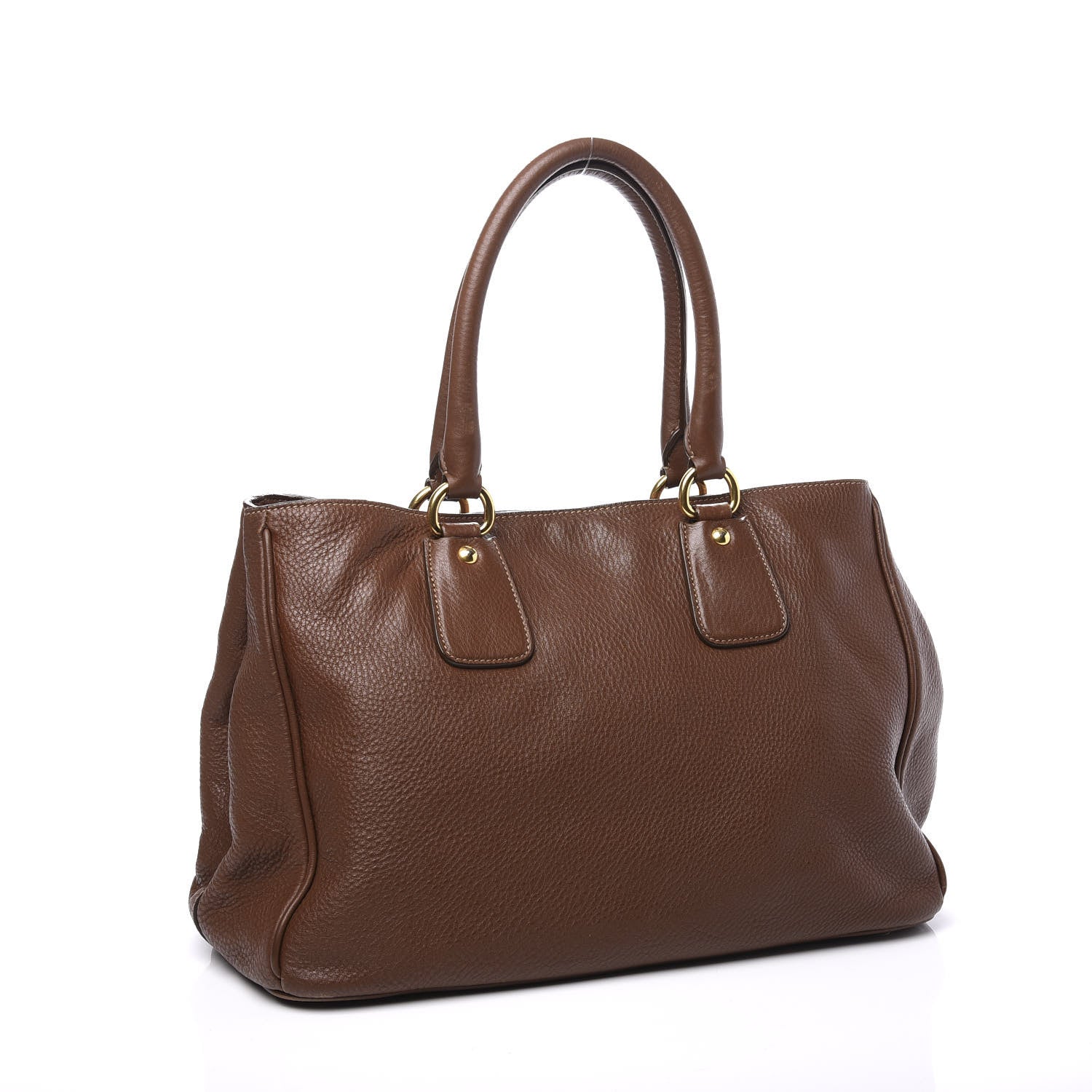 Prada Vitello Daino Tote Palissandro 2 of 13