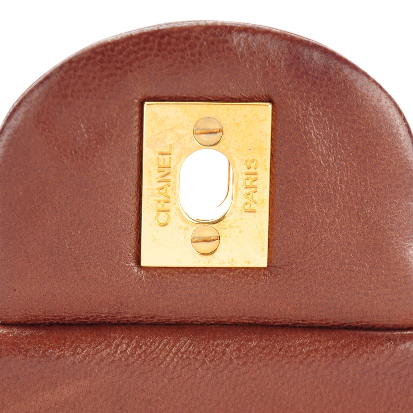 Lambskin Quilted Backpack Brown