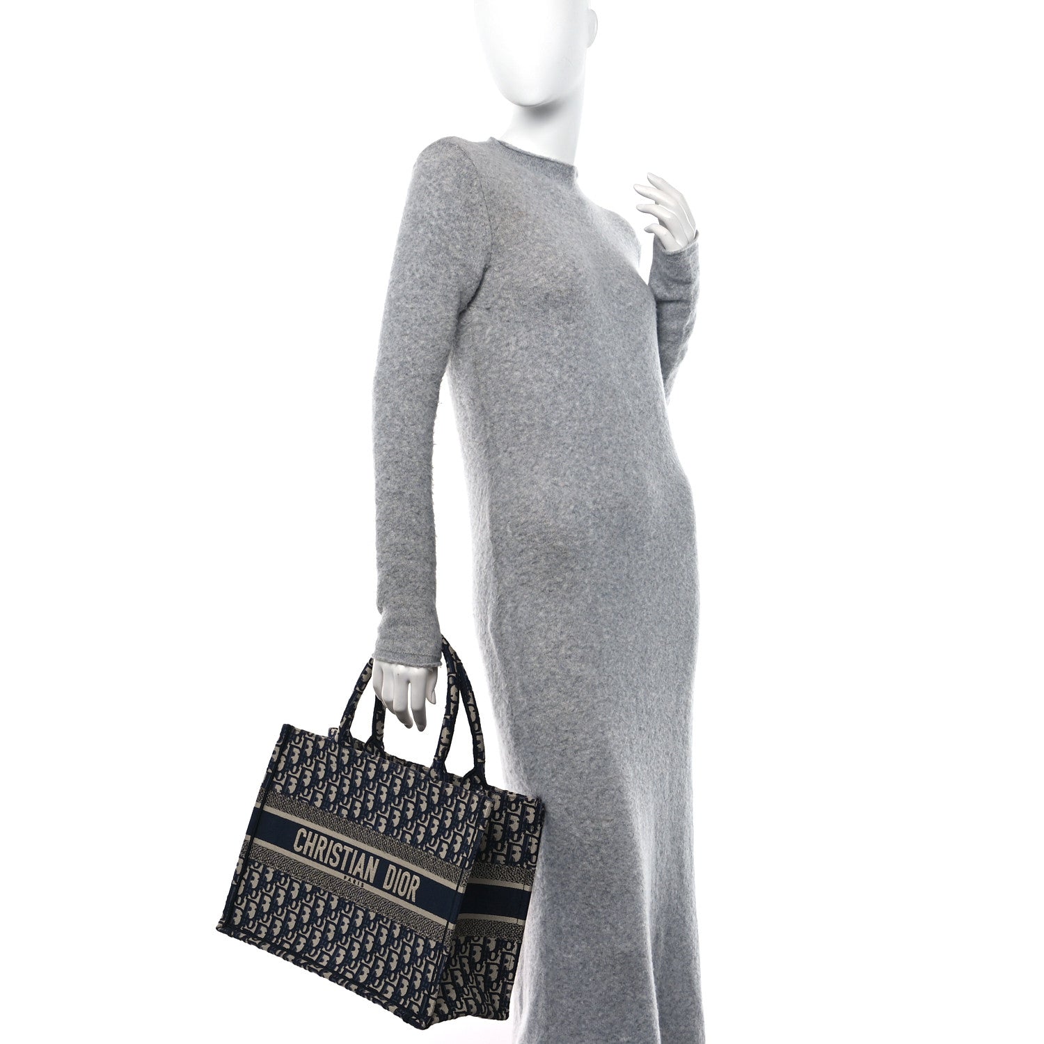 Christian Dior Oblique Medium Book Tote Blue Multicolor 2 of 11