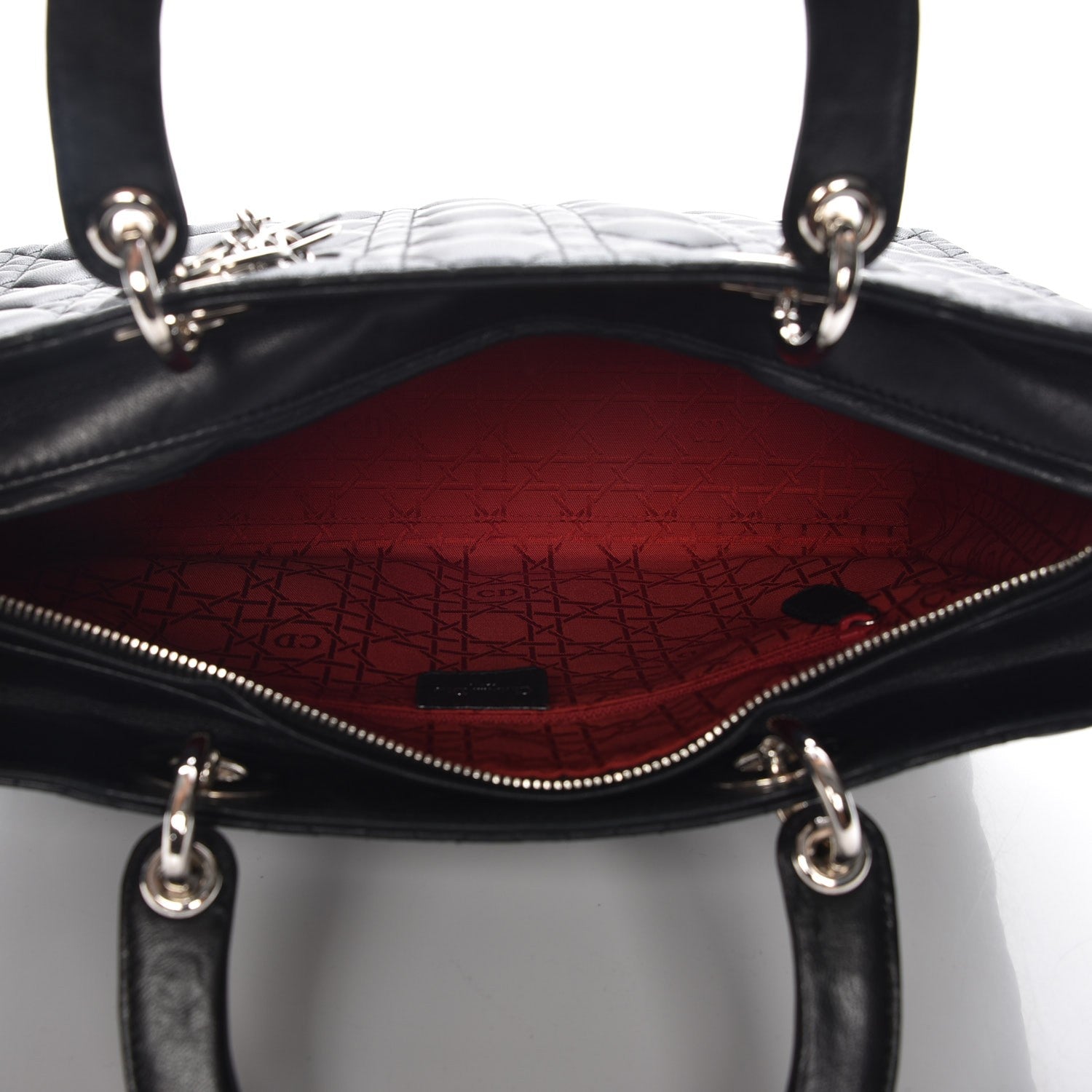 Christian Dior Lambskin Cannage Large Lady Dior Black 5 of 10