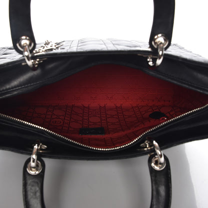Christian Dior Lambskin Cannage Large Lady Dior Black 5 of 10