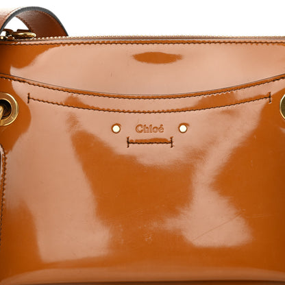 Chloe Patent Small Roy Bag Caramel 8 of 10