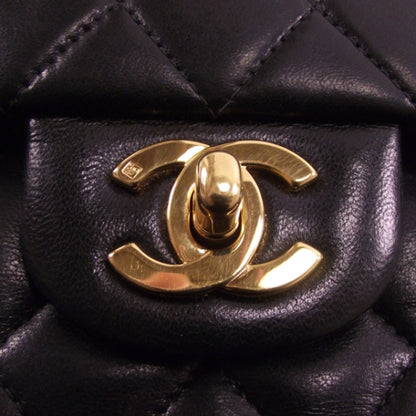Chanel Lambskin Quilted Medium Double Flap Black 10 of 11