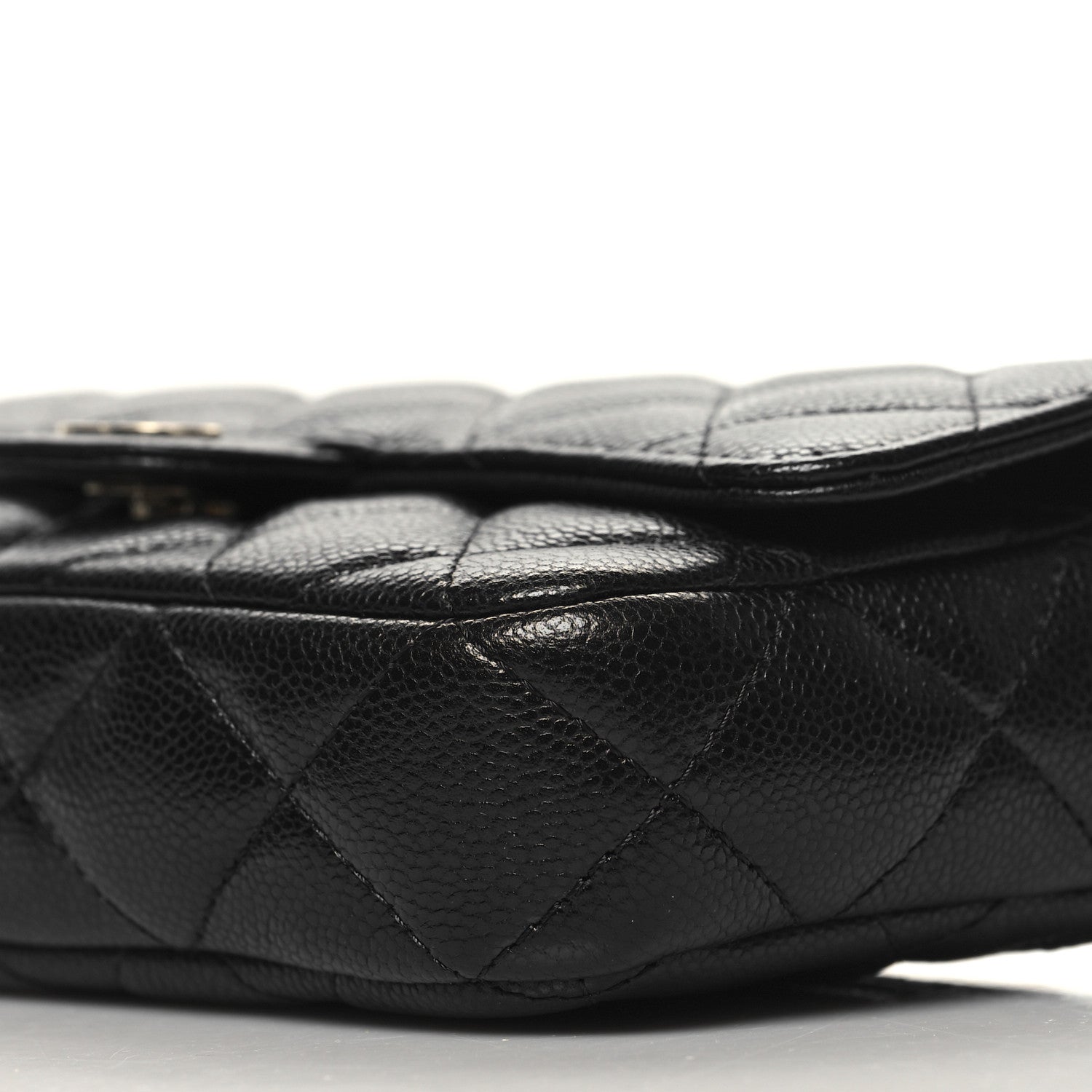 Chanel Caviar Quilted Flap Phone Holder With Chain Black 13 of 14
