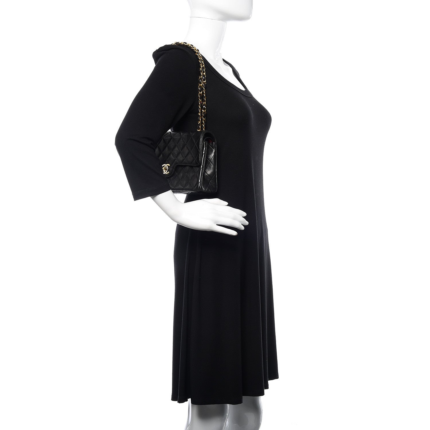 Chanel Lambskin Quilted Small Double Flap Black 2 of 11