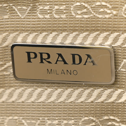 Prada Yarn Raffia Effect Crochet Triangle Shoulder Bag Cedro 6 of 11