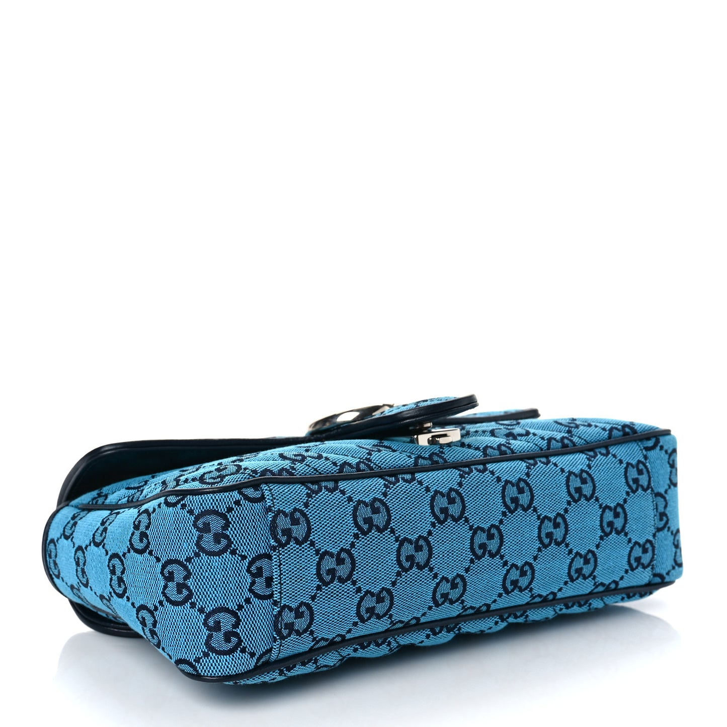 Monogram Multicolor Matelasse Diagonal Small GG Marmont Shoulder Bag Light Blue
