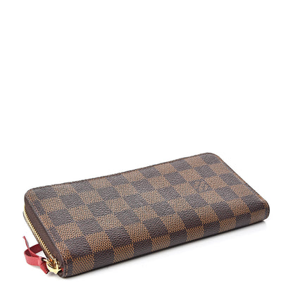 Louis Vuitton Damier Ebene Clemence Wallet Cherry 4 of 9