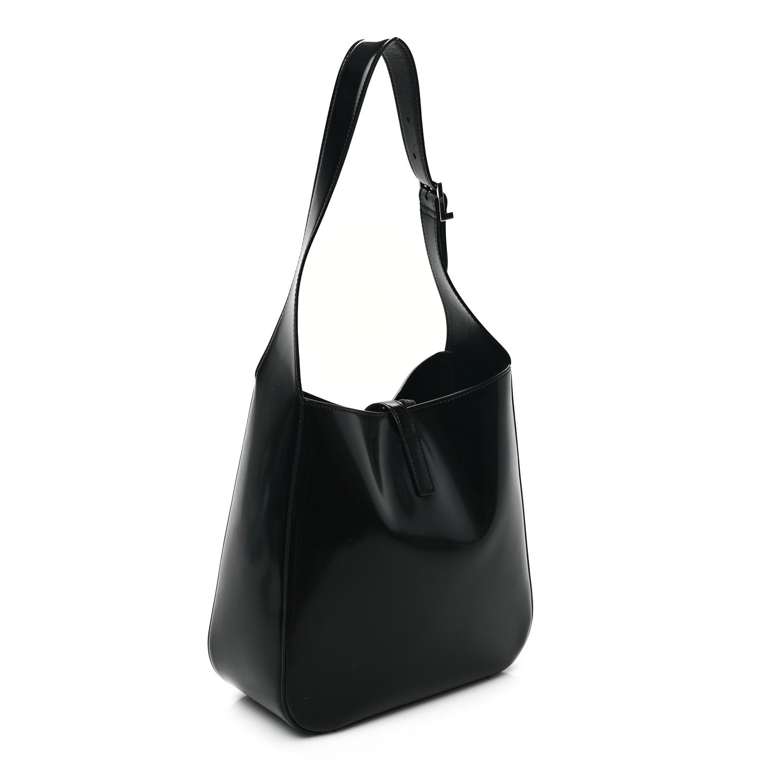 Saint Laurent Patent Small Le 5 A 7 Supple Hobo Black 4 of 10