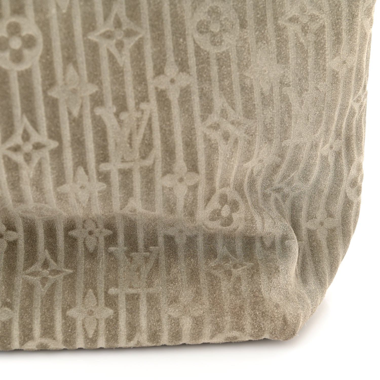 Louis Vuitton Suede Snakeskin Monogram Embossed Whisper PM Jade