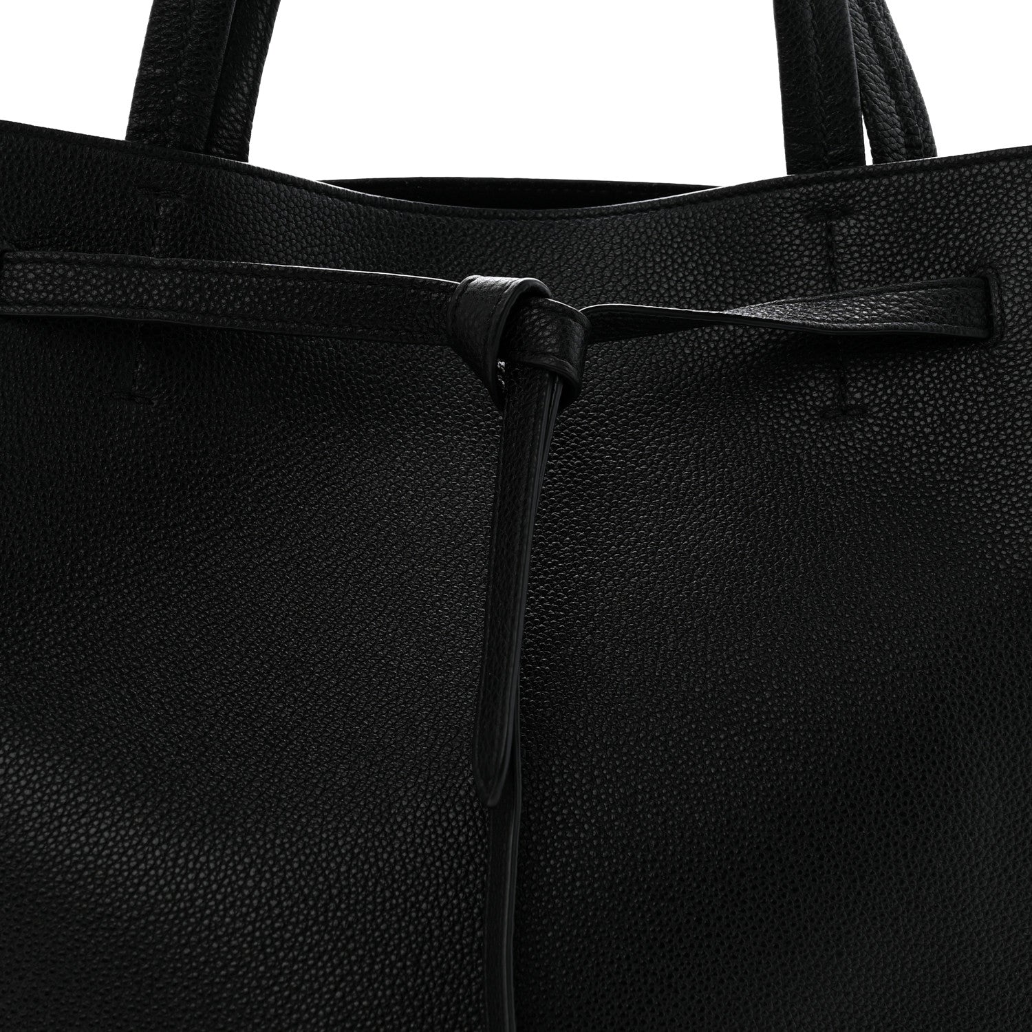 Celine Soft Grained Calfskin Small Belt Cabas Phantom Black 8 of 10