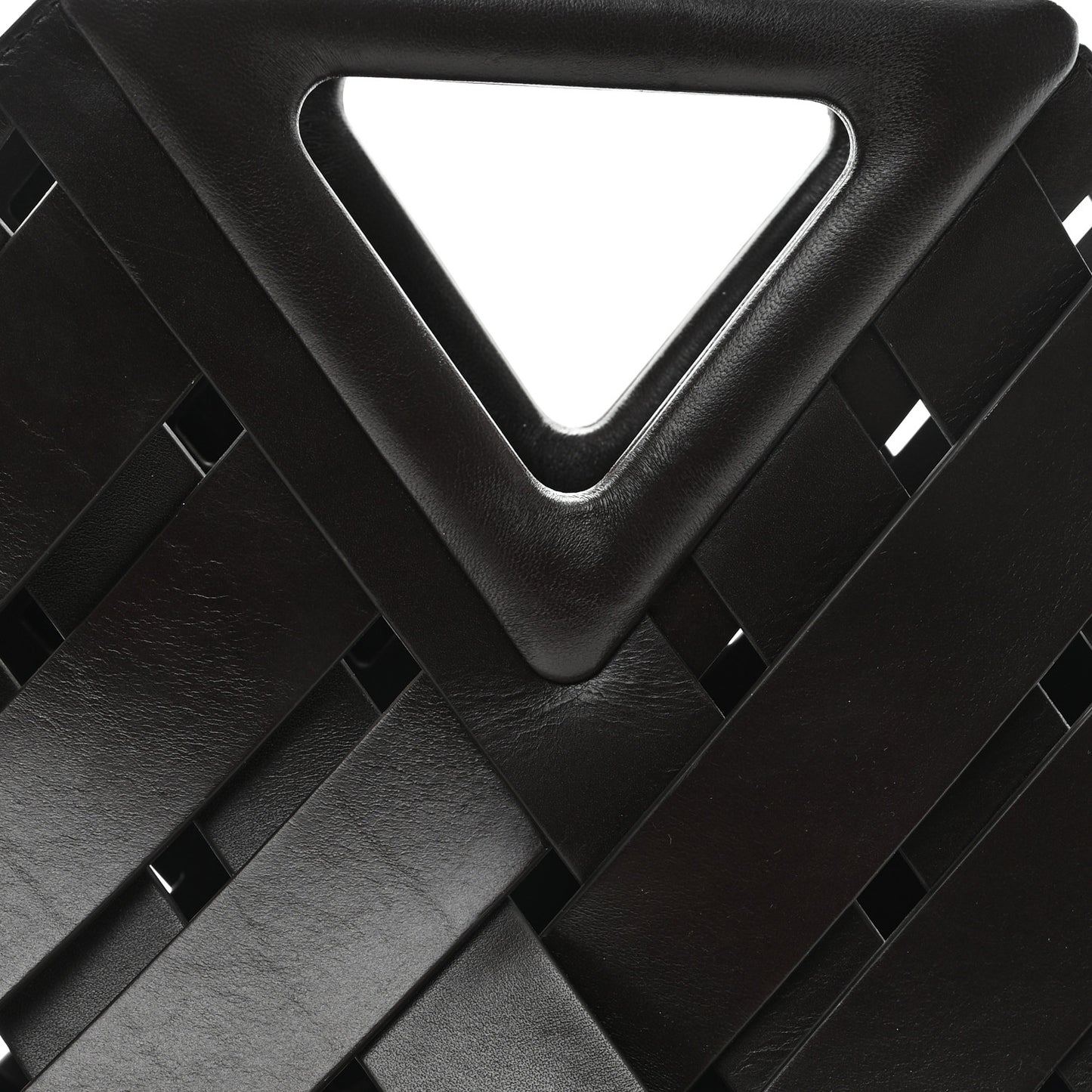 Calfskin The Point Weave Triangle Bag Fondant