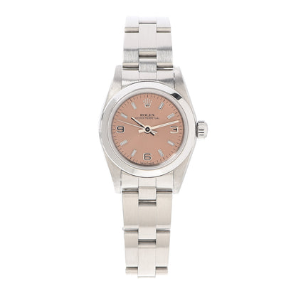 Rolex Stainless Steel 24mm Oyster Perpetual Watch Pink 76080 1 of 5