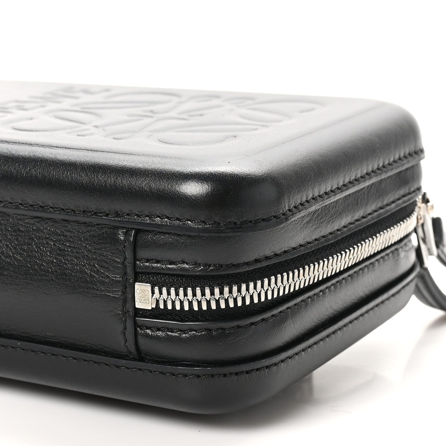 Calfskin Molded Sling Crossbody Bag Black